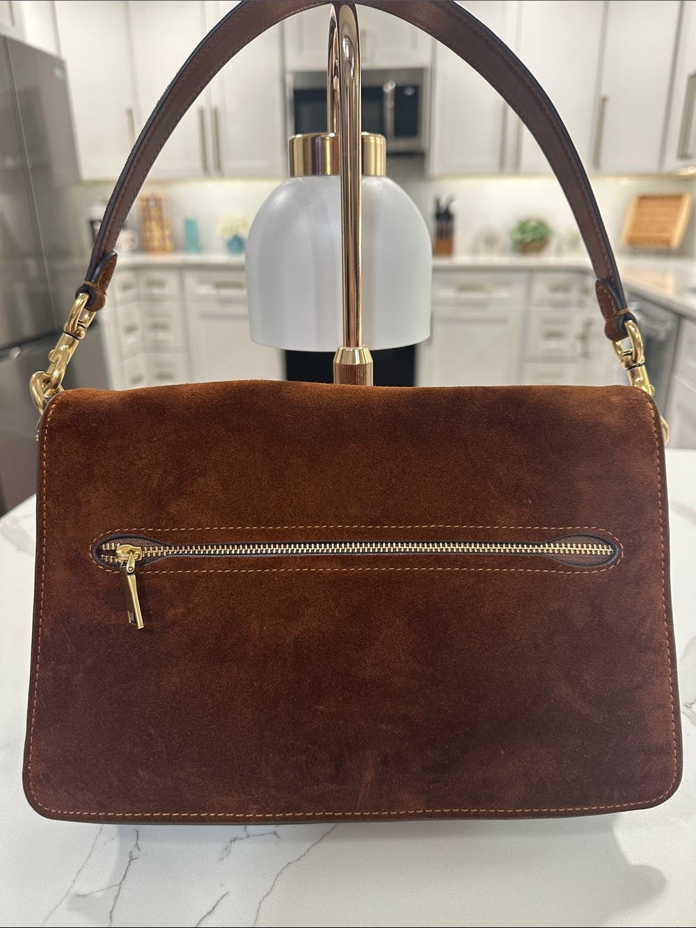 Coach Brown Suede Tabby Shoulder Bag in warm brown with Gold Hardware ๐๐๐ค - Picture 6 of 12